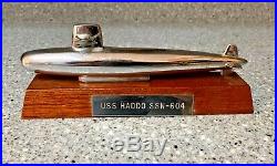 US Navy USS HADDO SSN-604 Desk Display Submarine Sub HEAVY METAL Boat Model