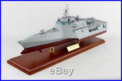 US Navy USS Independence LCS-2 Littoral Combat Wood Model Ship Assembled