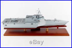 US Navy USS Independence LCS-2 Littoral Combat Wood Model Ship Assembled