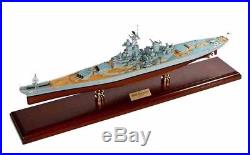 US Navy USS New Jersey BB-62 WWII Battleship Ship 31 Wood Model Boat Assembled