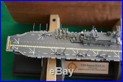US Navy USS Saipan LHA-2 Professional Wood Carrier Model 1/750 12 Inch