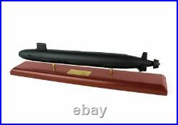US Navy Virginia Class SSN Desk Top Display Submarine Ship 1/192 Wood ES Model