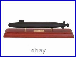 US Navy Virginia Class SSN Desk Top Display Submarine Ship 1/350 Wood ES Model