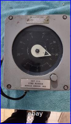 US Navy Warship USS BRISCOE DD- 977 Stbd Rudder Angle Order Ind