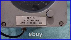 US Navy Warship USS BRISCOE DD- 977 Stbd Rudder Angle Order Ind
