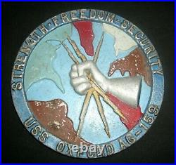 USA Research Ship Uss Oxford Ag 159 Strength -freedom -security Massive Plaque