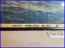 USCG Uscgc Hamilton Shogren 1967 Ship Boat Picture framed art coast guard 32 S5