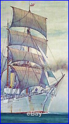 USCGC BEAR Nautical Print On The Alaska Patrol LARGE 24x20