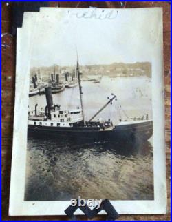 USLHS Lighthouse Tender ORCHID B&W Snapshot 1930s USLHE Buoy On Board