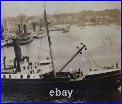 USLHS Lighthouse Tender ORCHID B&W Snapshot 1930s USLHE Buoy On Board