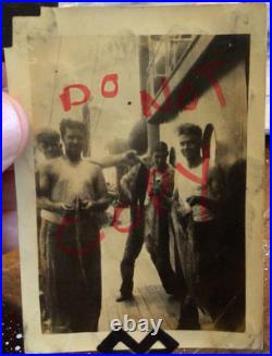 USLHS Lightship Diamond Shoals #105 Original Snapshots (9) Fishing 1930s