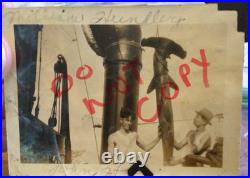 USLHS Lightship Diamond Shoals #105 Original Snapshots (9) Fishing 1930s