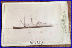 USLHT Side-wheel Tender Holly Rare Early 1900s Photo Wolf Trap Lighthouse