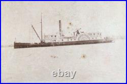 USLHT Side-wheel Tender Holly Rare Early 1900s Photograph Chesapeake Bay