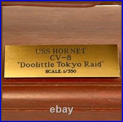 USN CV-8 USS Hornet Aircraft Carrier WWII Doolittle Desk Top 1/350 ES Ship Model