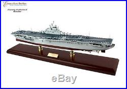 USN INTREPID AIRCRAFT CARRIER Battleship Assembled 30 Built Wooden Model New