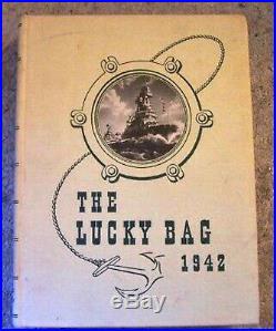 USN Navy Naval Academy Yearbook 1942 Lucky Bag Ship Men War Battle Reunion Class