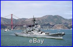 USN New Jersey BB-62 Battleship Assembled 30.5 Built Wooden Model Ship New