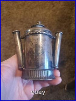 USN Smoking Lamp Antique International Silver Co silver soldered Rare