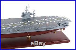 USN Theodore Roosevelt CVN-71 Aircraft Carrier Assembled 31 Built Wooden Model