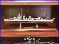 USN US Navy Fletcher Class Destroyer Desk Top Display Wooden Ship 1/192 Boat WWI