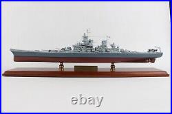 USN USS MISSOURI BB-63 Battleship Desk Top Display 1/350 WWII Ship ES Model New