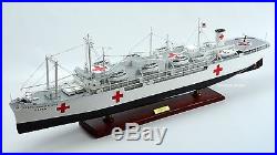 USNS HAVEN AH-12 Hospital Ship 40 Handcrafted Wooden Ship Model NEW
