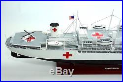 USNS HAVEN AH-12 Hospital Ship 40 Handcrafted Wooden Ship Model NEW