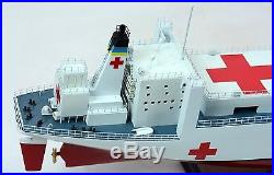 USNS Mercy (T-AH-19) Hospital Ship 36 Handcrafted Wooden Warship Model