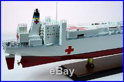 USNS Mercy (T-AH-19) Hospital Ship 36 Handmade Wooden Warship Model NEW