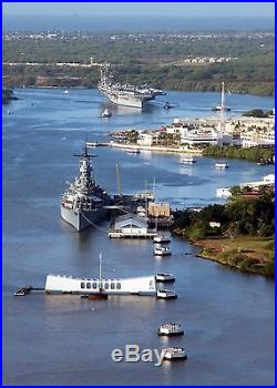 USS ARIZONA MEMORIAL, MISSOURI, CARL VINSON 8X10 PHOTO