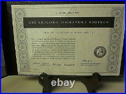 USS ARIZONA SIGNATURE EDITION #352 of 1177 LIMITED EDITION MINT CONDITION LOOK
