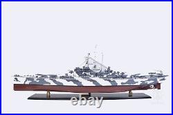 USS Alabama BB-60 Handcrafted Military Model With Jet Fighters & Anchors