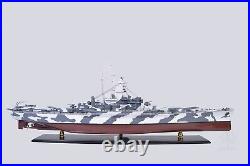 USS Alabama BB-60 Handcrafted Military Model With Jet Fighters & Anchors