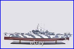 USS Alabama BB-60 Handcrafted Military Model With Jet Fighters & Anchors