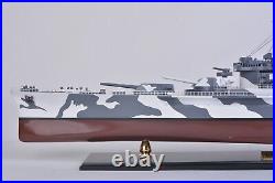 USS Alabama BB-60 Handcrafted Military Model With Jet Fighters & Anchors