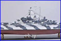 USS Alabama BB-60 Handcrafted Military Model With Jet Fighters & Anchors