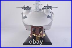 USS Alabama BB-60 Handcrafted Military Model With Jet Fighters & Anchors