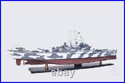 USS Alabama BB-60 Handcrafted Military Model With Jet Fighters & Anchors