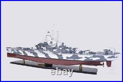 USS Alabama BB-60 Handcrafted Military Model With Jet Fighters & Anchors