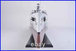 USS Alabama BB-60 Handcrafted Wooden Military Ship Model With Camouflage Paint