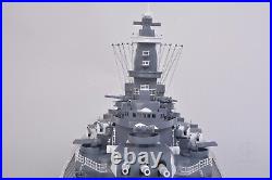 USS Alabama BB-60 Handcrafted Wooden Military Ship Model With Camouflage Paint