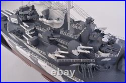 USS Alabama BB-60 Handcrafted Wooden Military Ship Model With Camouflage Paint