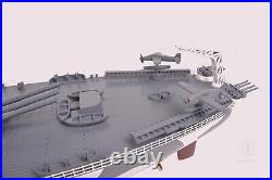 USS Alabama BB-60 Handcrafted Wooden Military Ship Model With Camouflage Paint