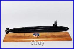 USS Alabama SSBN-731 Submarine Model (Black Hull), Navy, Scale Model, Mahogany, 20