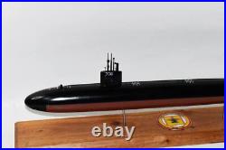 USS Albuquerque (SSN-706) FLT I Submarine Model, Navy, Scale Model, Mahogany, 20
