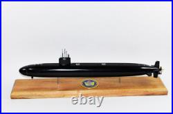 USS Alexandria SSN-757 (Black Hull) Submarine Model, Navy, Scale Model, Mahogany, 20