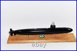 USS Alexandria SSN-757 (Black Hull) Submarine Model, Navy, Scale Model, Mahogany, 20