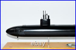 USS Annapolis SSN-760 (Black Hull) Submarine Model, Navy, Scale Model, Mahogany, 20