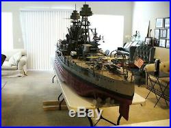 USS Arizona Battleship Model (Large) scale 1/4 = 1'- 0. Over 12 feet long